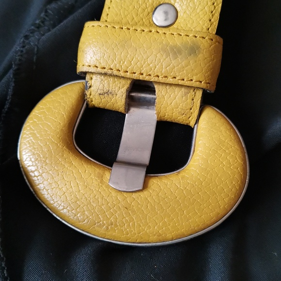 Avignon Yellow leather belt,Made in Spain - Picture 4 of 7